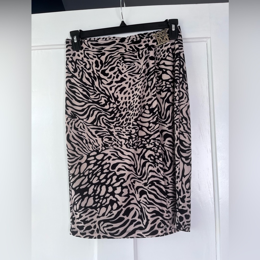 Anne Klein Pull On Faux Wrap Skirt Size Small